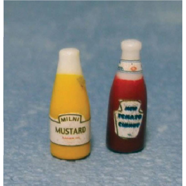 Sennep og ketchup flasker